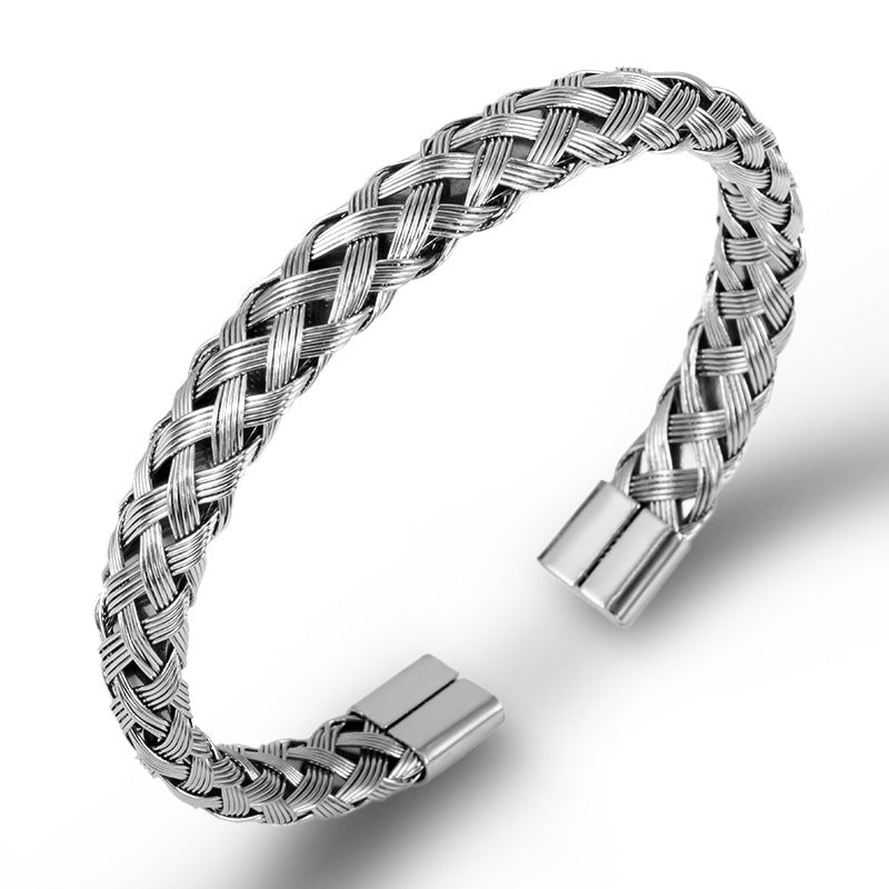 Creative Roman Digital Titanium Steel Bracelet