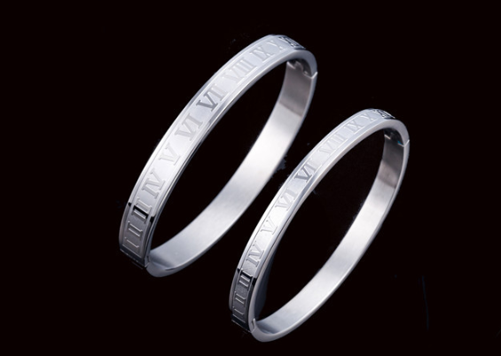 Creative Roman Digital Titanium Steel Bracelet