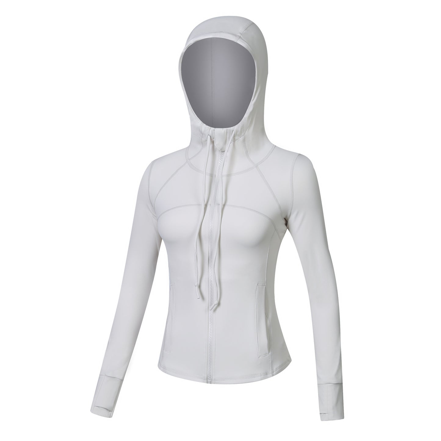 Sports Jacket Women's Long Sleeve Hooded Slim Fit Running Fitness Outdoor Yoga Clothes Zipper