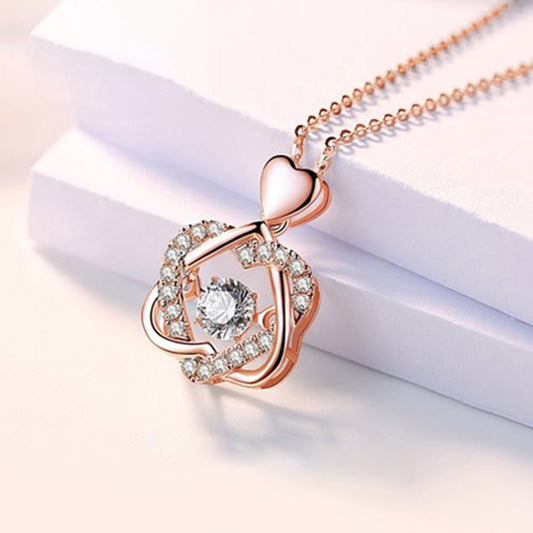 Saycona 925 Silver Plated Rose Gold Pendant